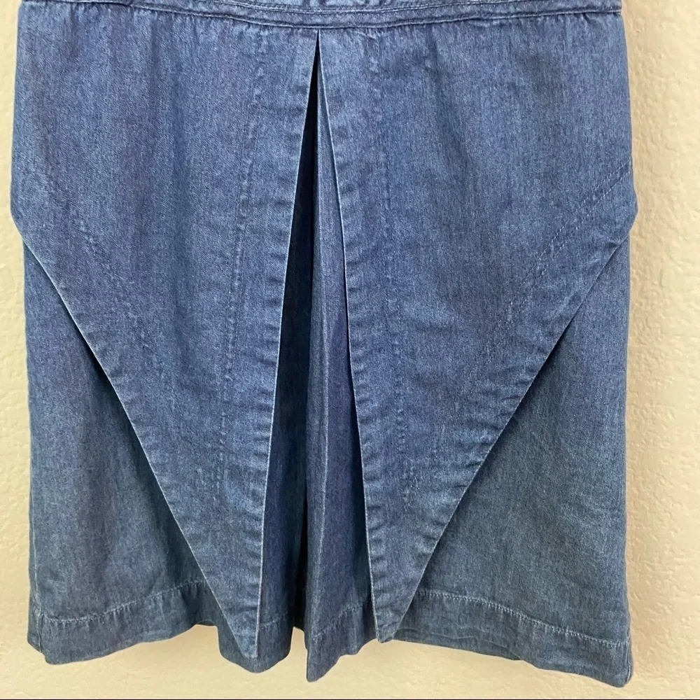 Free People New Romantics Highland Denim Dress Cut Outs Size 0 - Picture 5 of 12